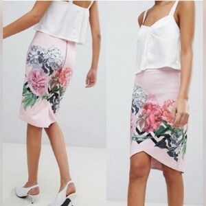 Ted Baker Soella Palace Gardens pink Pencil Skirt